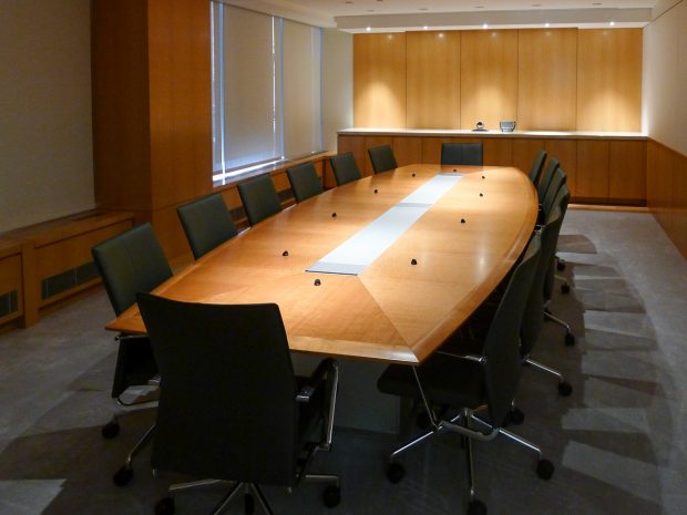 contemporary teleconferencing table