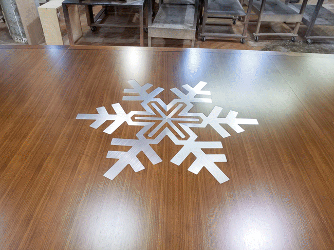 metal accent conference table