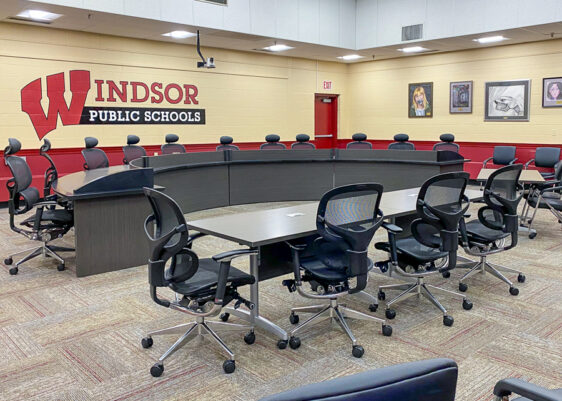 Windsor Public Schools-committee table-4 custom committee table