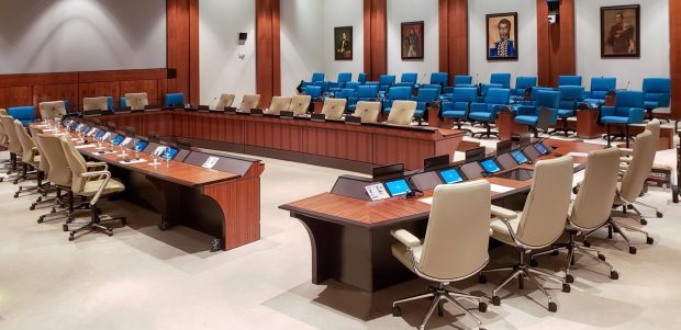 large teleconferencing table