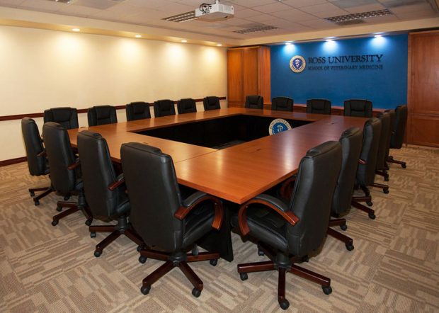 ross-university-modular-conference-room-tables Ross University Custom Modular Conference Table