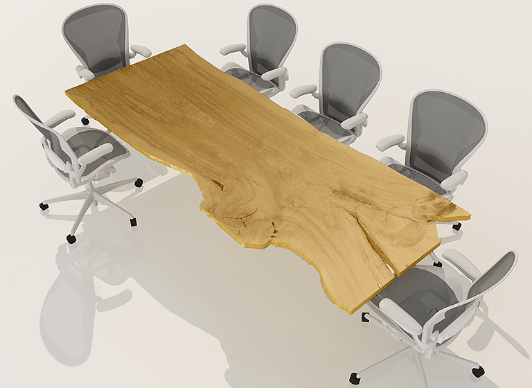 live edge conference table