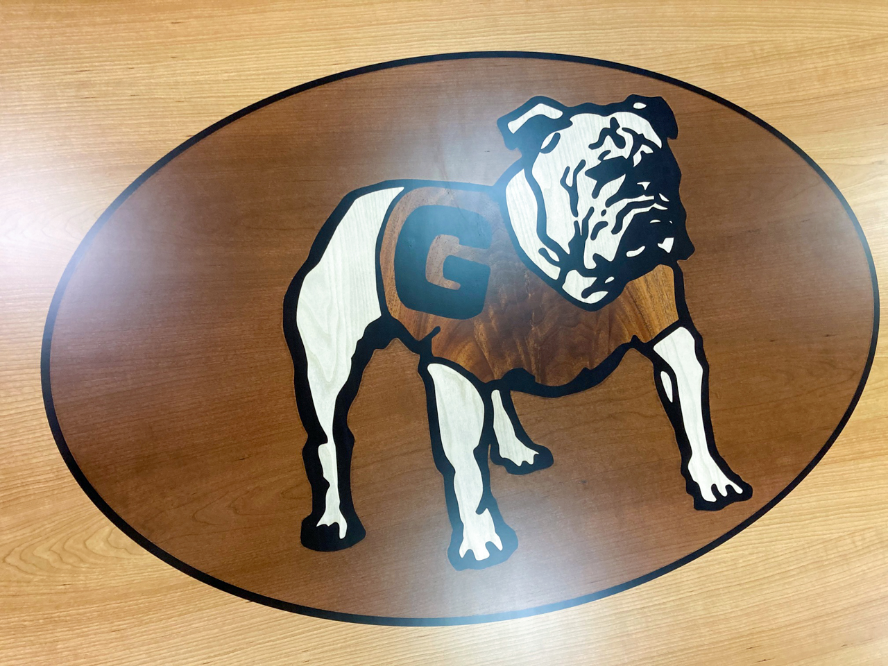 University of Georgia Custom Logo Table-1 custom branded conference table