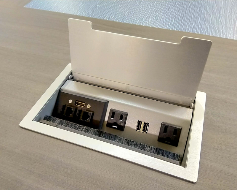silver framed hatch power and data hatch