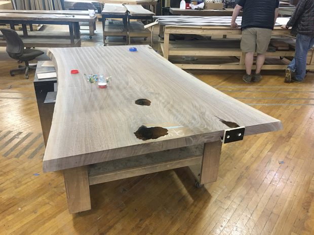 solid wood table