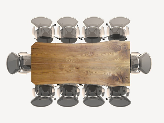 solid wood conference table