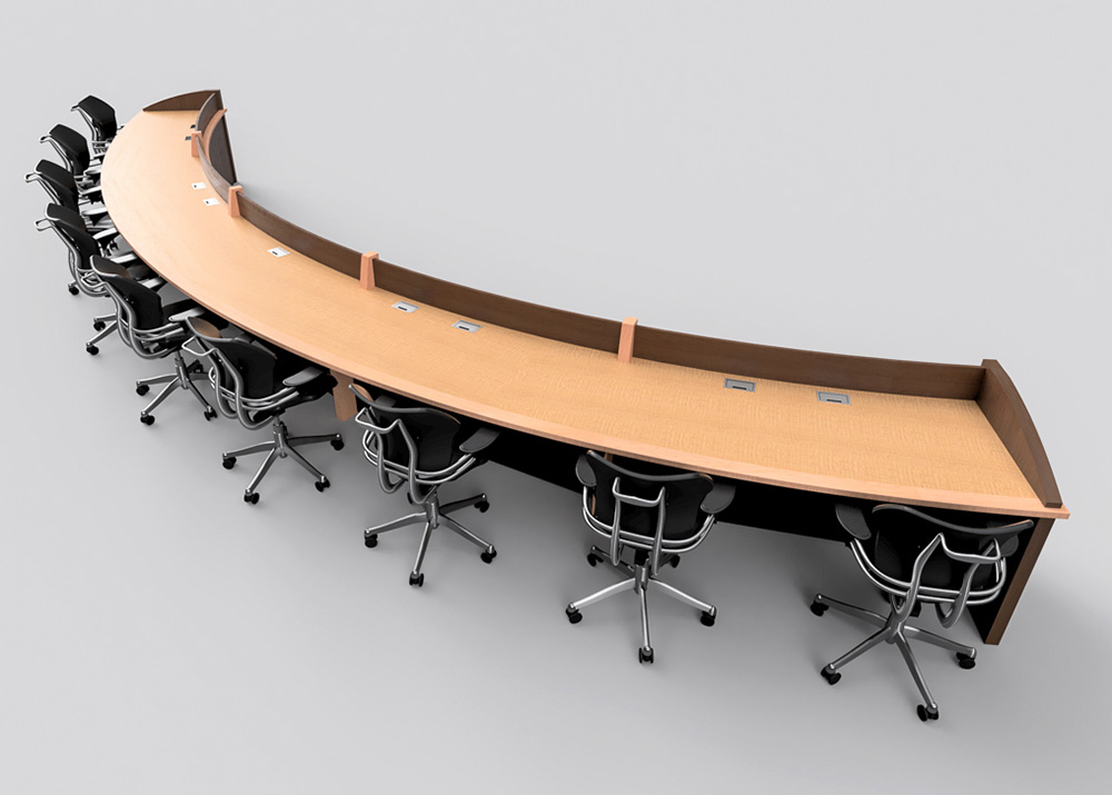 School Board Arc Shaped Maple Table New Hanover School Board Arc Shaped Maple Table