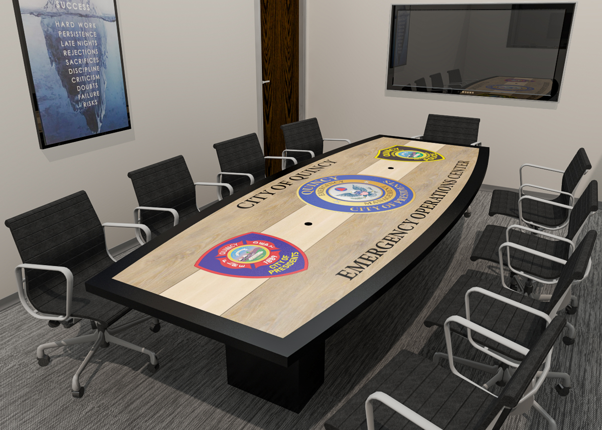 GSA custom laminate conference table-4 graphic laminate conference table