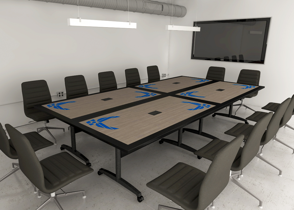 GSA custom laminate conference table-10 graphic modular tables