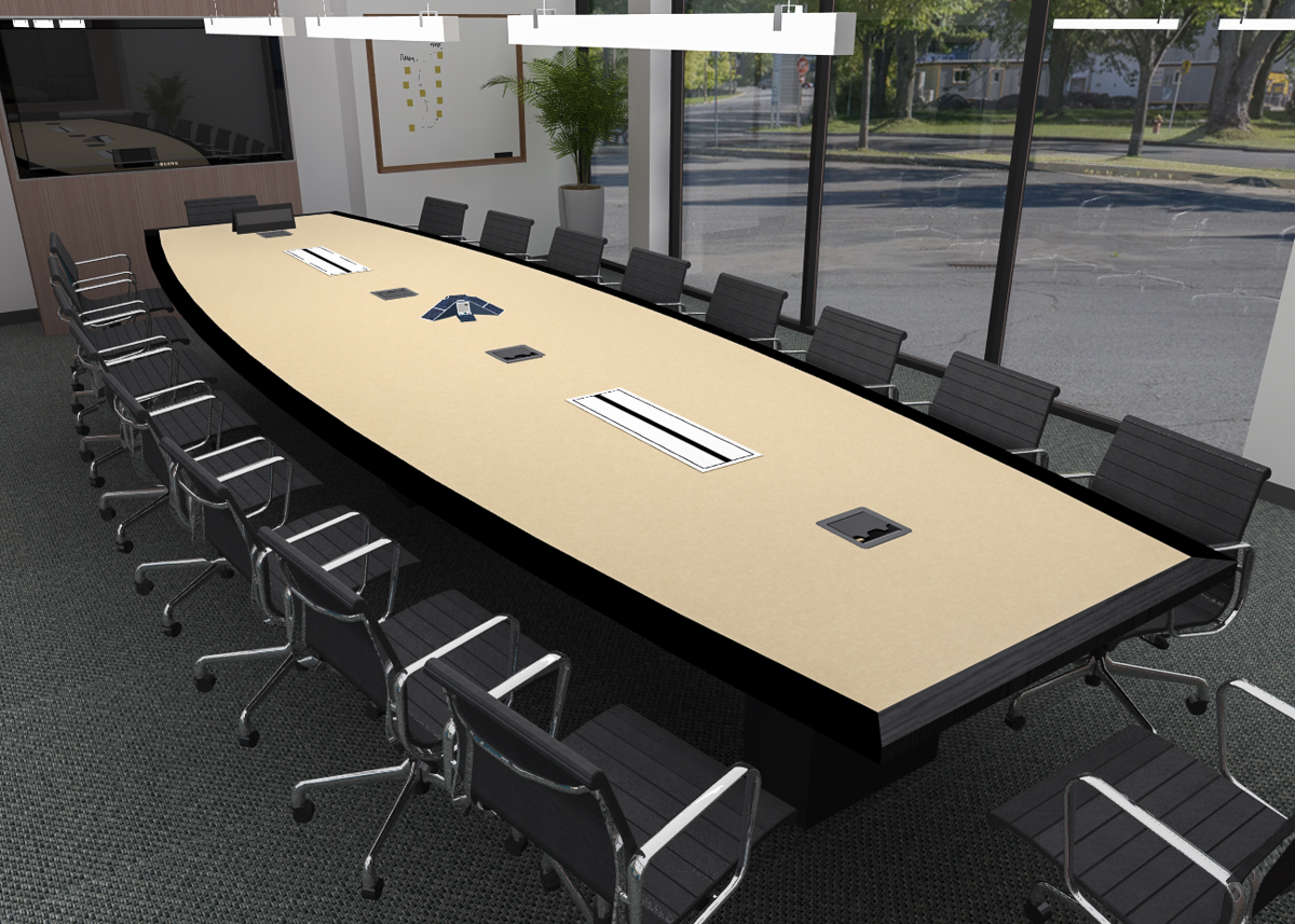 GSA custom laminate AV conference table-4 videoconferencing table