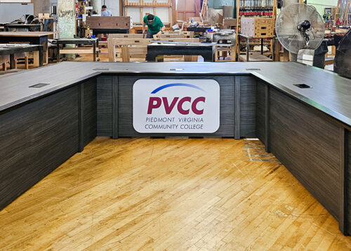 V_Shape_Table_Piedmont-VA-Community-College_Shop_2 V shape conference table in shop