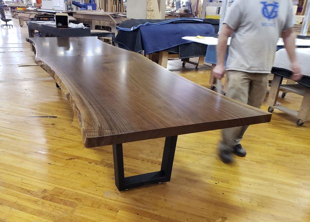 live edge solid wood conference table