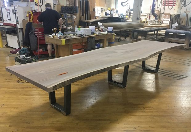 solid wood table