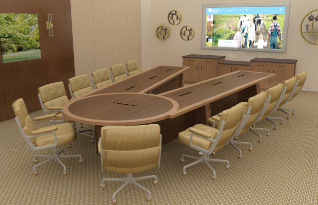 Brethren Mutual Scissoring Conference Table