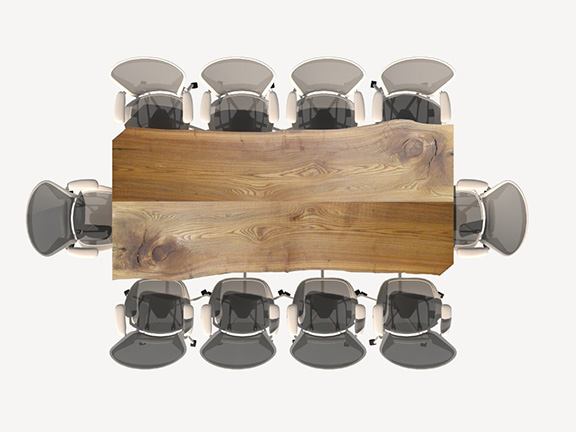 contemporary solid wood table