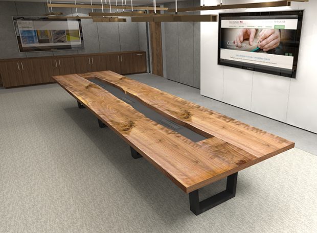 Live edge conference table