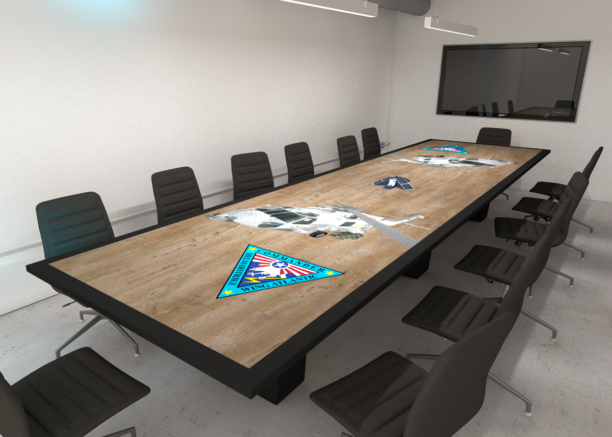 GSA custom laminate conference table-5 graphic laminate conference table