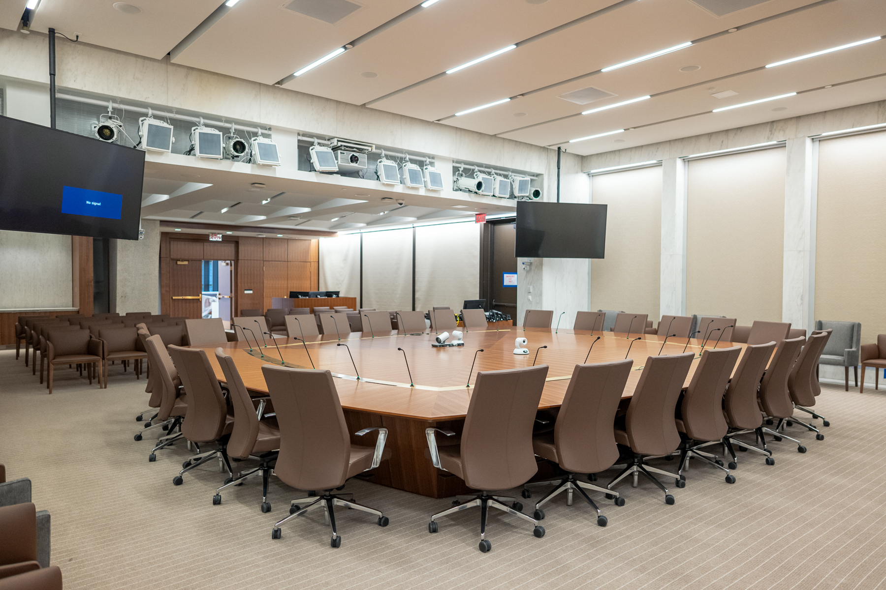 SENIOR FEDERAL AGENCY walnut boardroom table