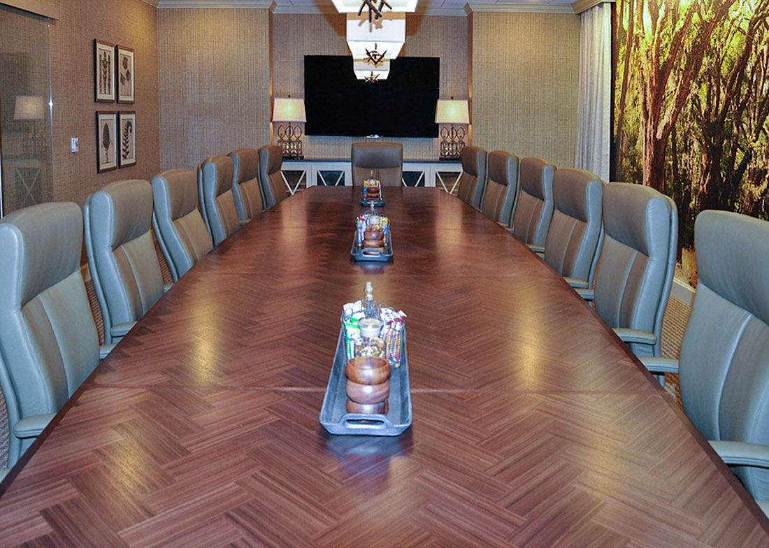 schanen-company-large-boat-shaped-conference-table Schanen Company Large Boat Shaped Office Conference Table