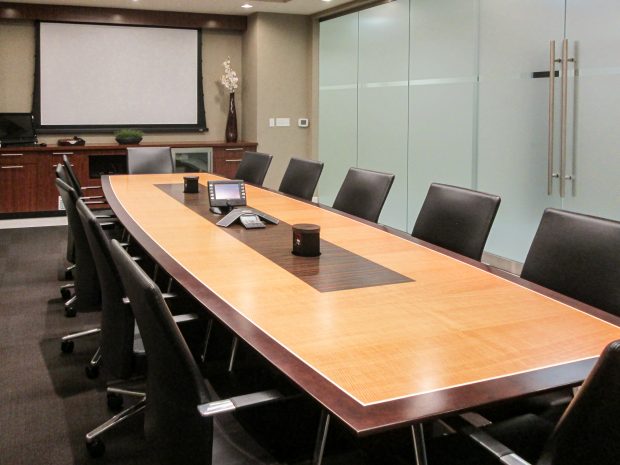 transitional boardroom table