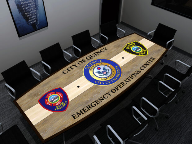 laminate logo conference table
