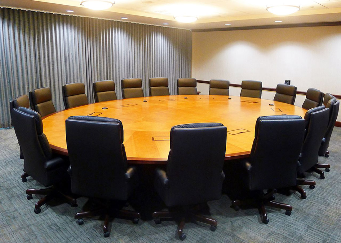 gardner-denver-custom-oval-conference-table Large Custom Oval Conference Table