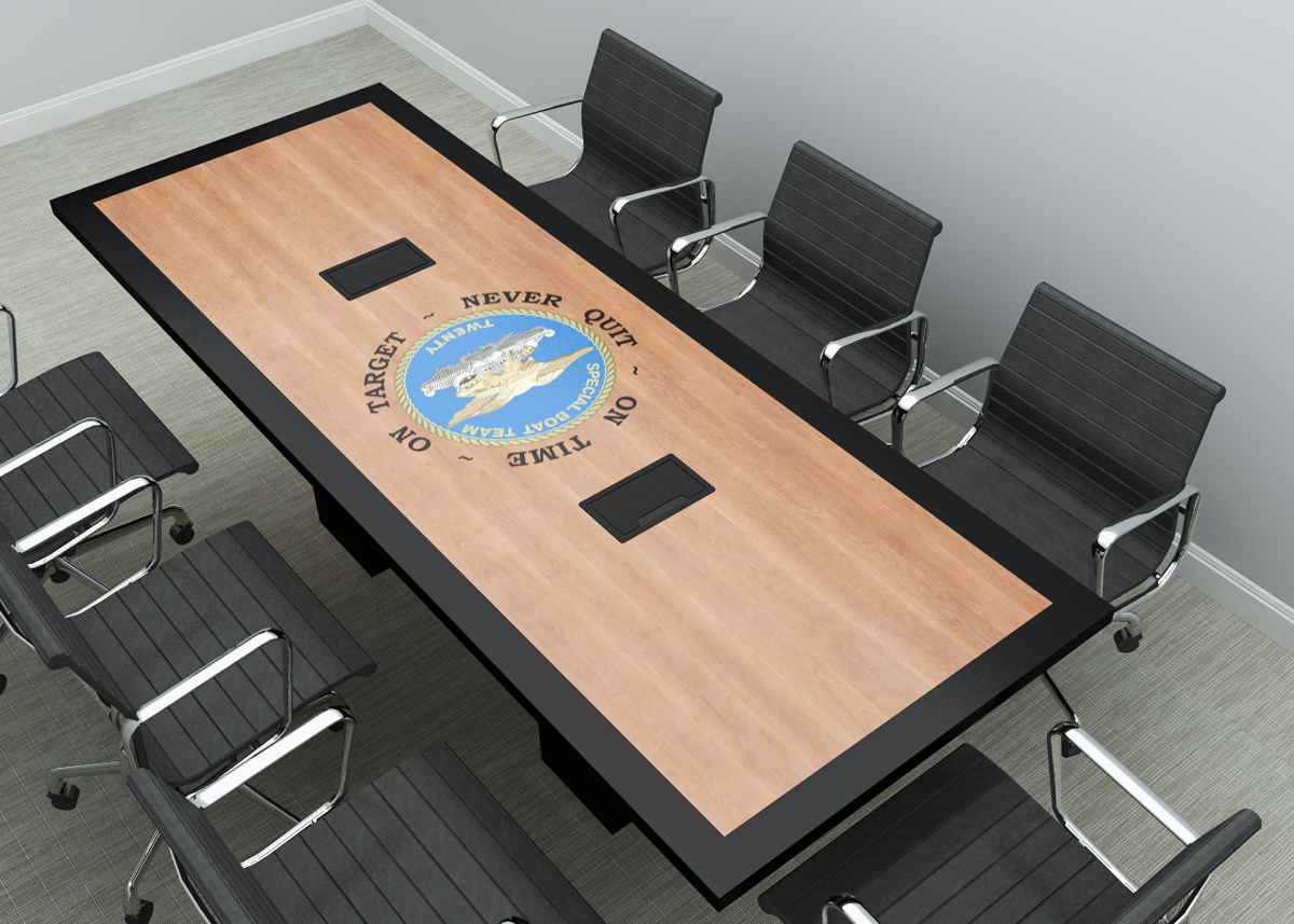 GSA custom laminate conference table-7 graphic laminate conference table