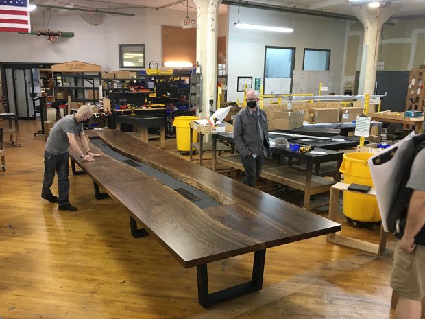 solid wood conference table